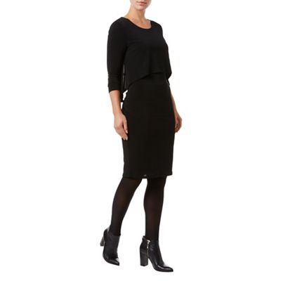 Phase Eight Black delta double layer dress